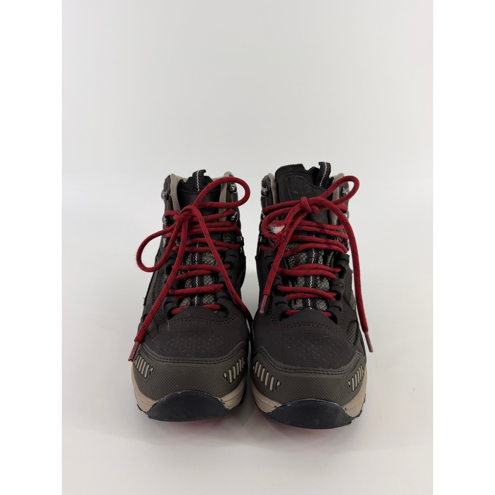Vasque Kids 7250 Hiking Boots Brown Red Lace Mid Top Outdoor Shoes Size 1